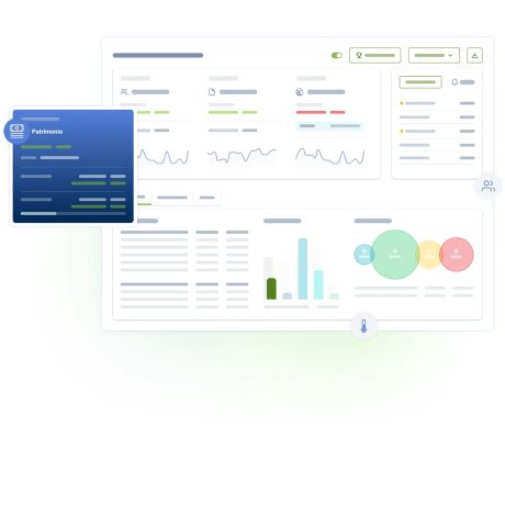 dashboard-opensolution-openfinance-web Vista ilustrativa del nuevo dashboard con gráficos, métricas y paneles de rendimiento que muestran indicadores clave de negocio.